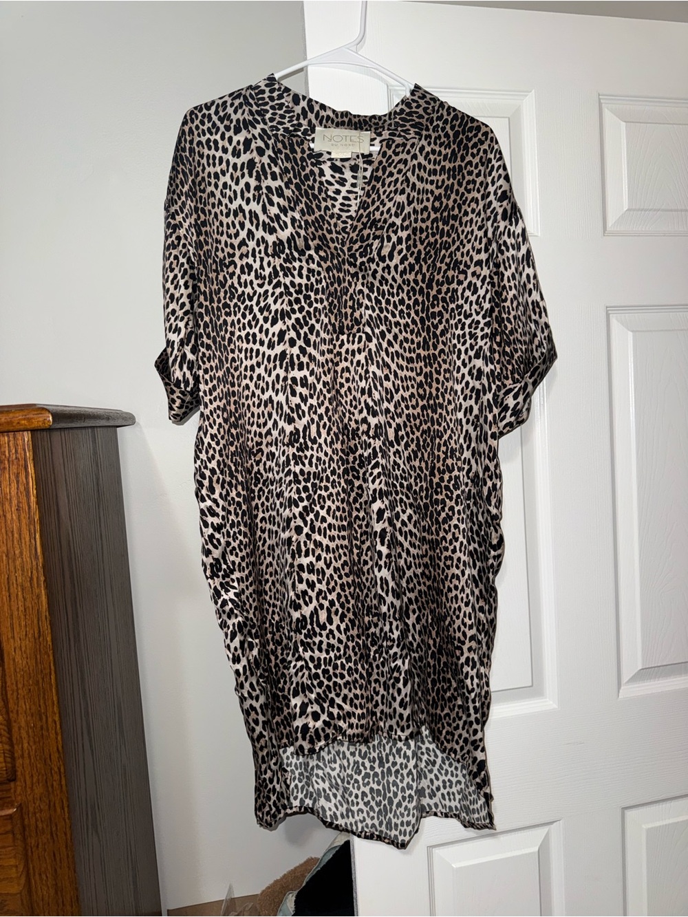 Notes Du Nord Leopard Print Midi Dress